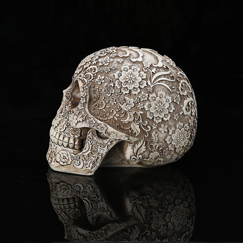 Home Decor Human Skull Resin Sculptures