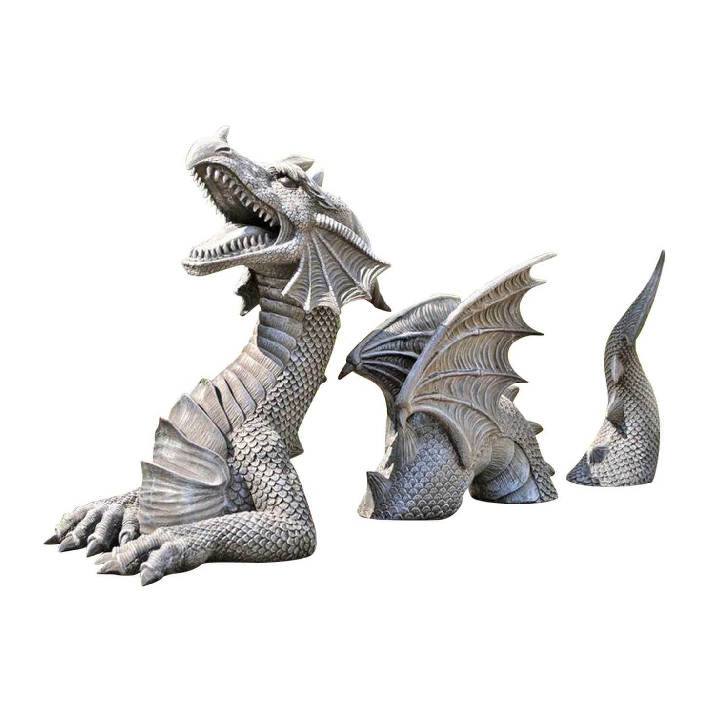 Large Dragon Gothic Garden Decor Statue
