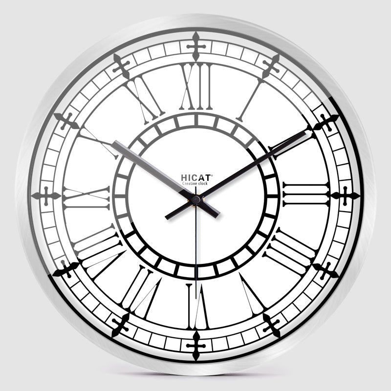 Simple Personality Creative Roman Numeral Wall Clock Living Room