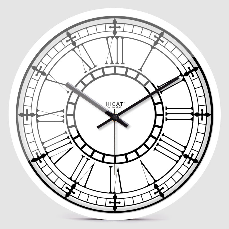 Simple Personality Creative Roman Numeral Wall Clock Living Room