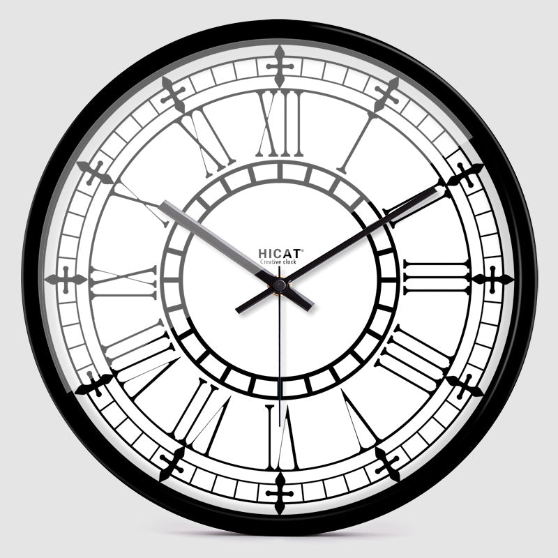 Simple Personality Creative Roman Numeral Wall Clock Living Room
