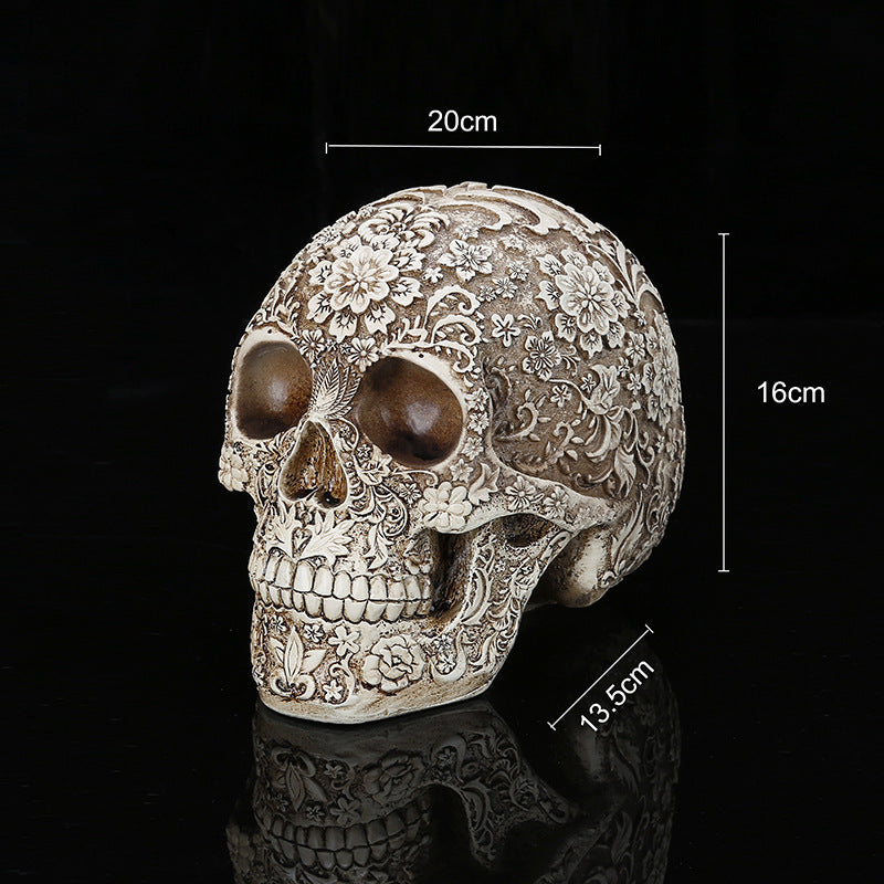 Home Decor Human Skull Resin Sculptures