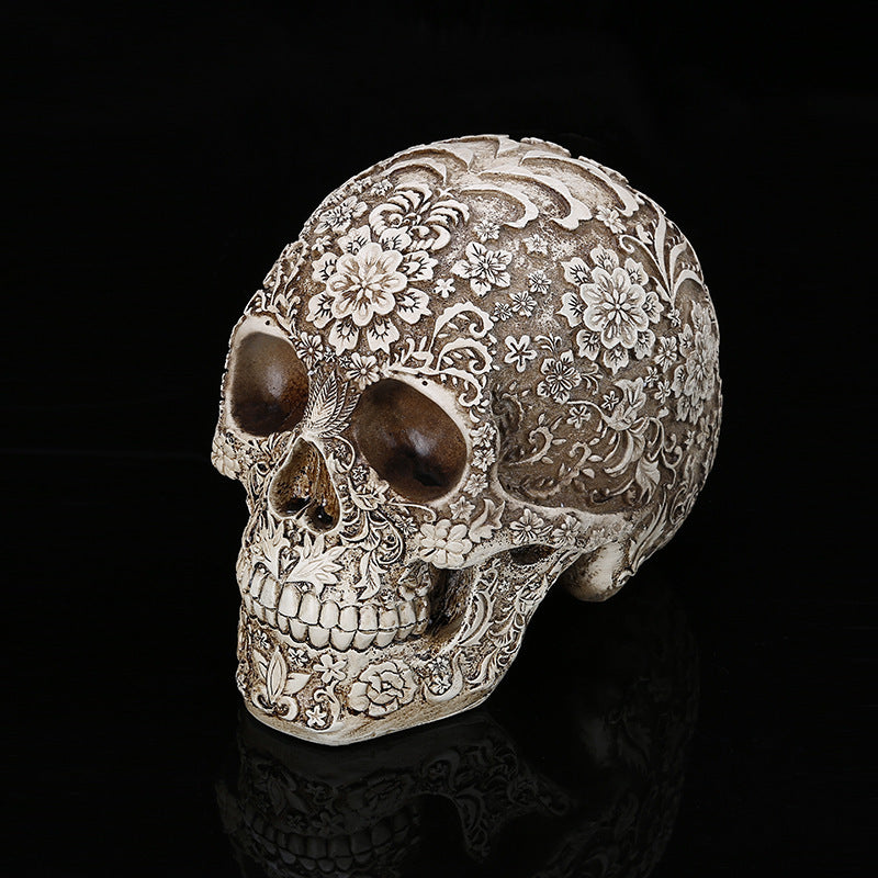 Home Decor Human Skull Resin Sculptures