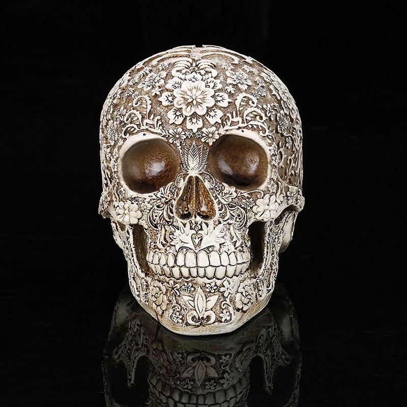 Home Decor Human Skull Resin Sculptures