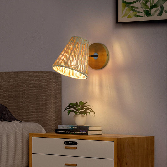 Rattan Wall Lamp Bedside Lamp