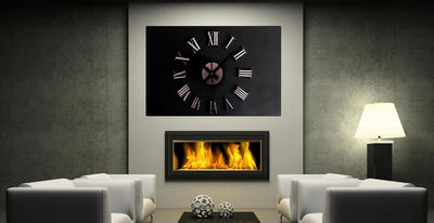 Metal Texture Stereo DIY Clock Roman Numeral Wall Clock
